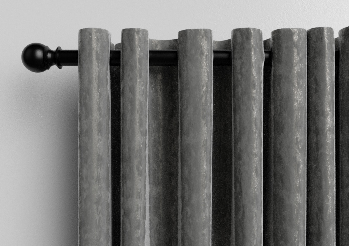 Crushed Velvet, Silver Grey - Made to Measure Curtains - Image 12